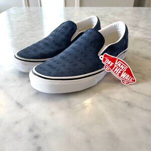 NWT Vans Slip-On Off the Wall - Dark Blue - M8 / W9.5